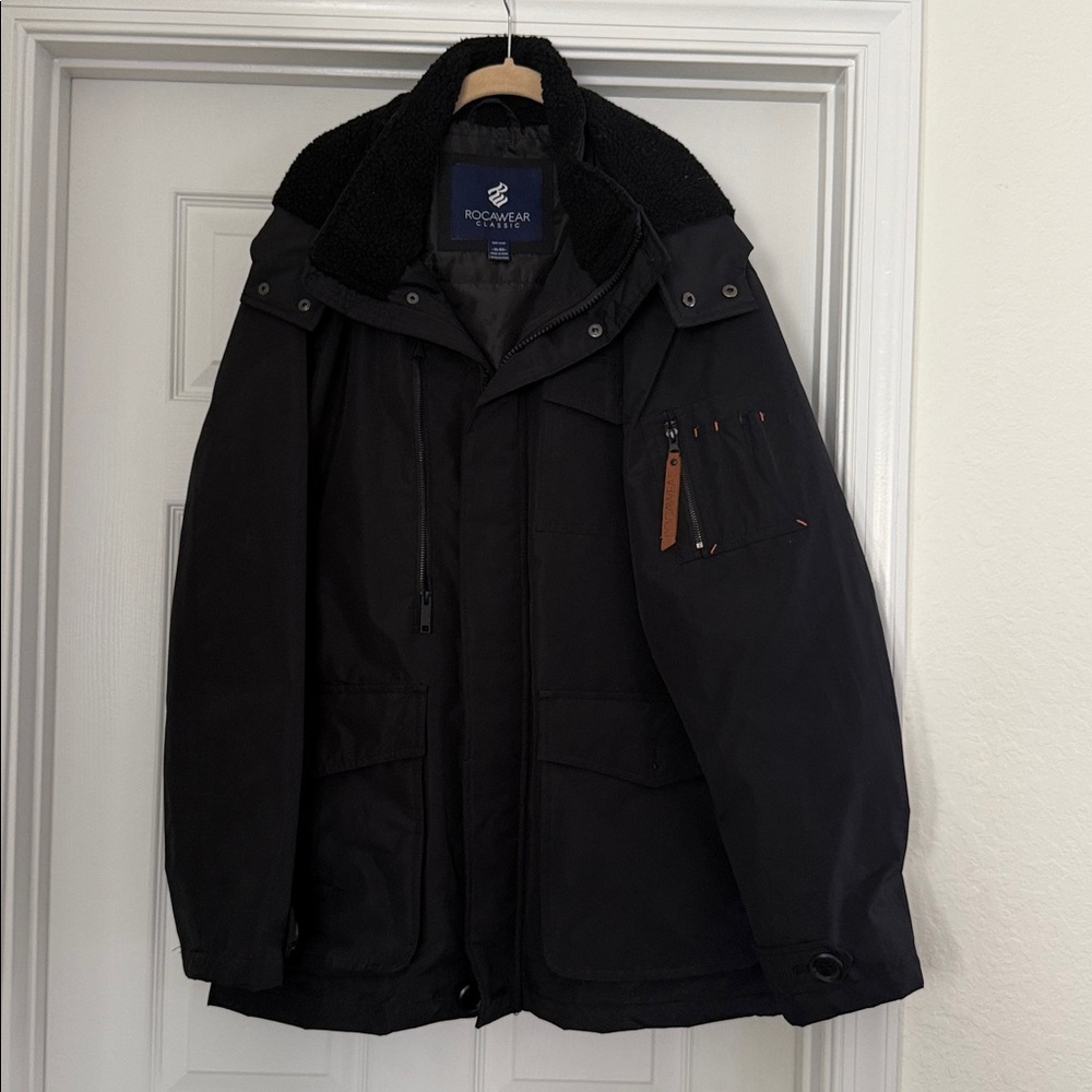 Rocawear Black Hooded winter Jacket